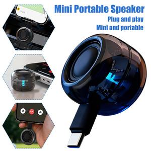 Mini haut-parleur portable Type-C, Plug and Play, caisson de basses externe pour téléphone portable, mini haut-parleur avec branchement direct - Product Image 6