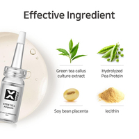 Ampoule OEM/ODM 10 ml aux cellules souches hydratante et nourrissante avec lécithine et extrait de culture de callus de thé vert pour sérum visage