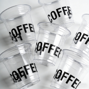 Gobelets jetables personnalisés avec logo, recyclables, transparents, diamètre 90 mm 98 mm, pour boissons froides, en plastique PP/PET, avec couvercles plats en PET imprimés UV - Product Image 2
