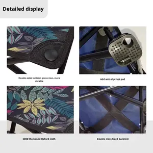 كرسي شاطئ قابل للطي من سبائك الألومنيوم مازا - تصميم عصري للاستخدام الخارجي والصيد والرسم - Product Image 4