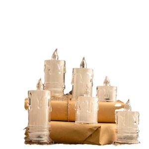 Bougies chauffe-plat électroniques coniques à <span class=keywords><strong>LED</strong></span> <span class=keywords><strong>Lampe</strong></span> d'ambiance chaude sans feu à piles longue durée - Product Image 5