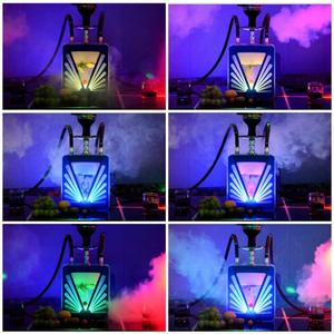 Nuevo Estilo, Botella Árabe Esmerilada Iluminada para Bar o Pub, Producto Terminado, Juego de Cachimbas Acrílicas Triangulares para Dos Personas, Todo en Uno - Product Image 2