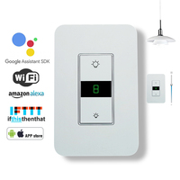 Interruptor de Luz Táctil Inteligente Wifi Tuya, Estándar Estadounidense, con Control por Aplicación Smart Life
