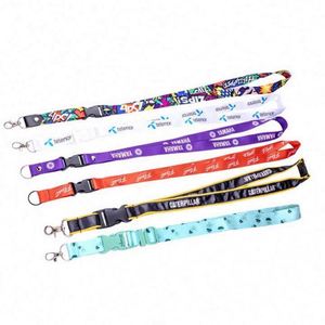 Wholesale OEM Blank Sublimation Polyester Nylon Plain Cheap <b>Personalized</b> Custom Logo Printed Lanyard - Product Image 1