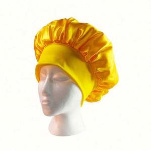 Bonnet de nuit élastique ajustable en satin pour femmes et filles – Protection des cheveux – Vente en gros - Product Image 2