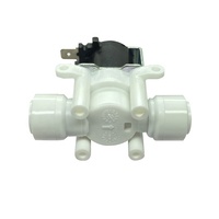 Mini électrovanne normalement fermée en plastique 3/8 pouces connexion rapide DC12V 24V pour système RO de distributeur d'eau