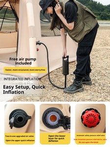 Tùy chỉnh ngoài trời tự động Inflatable Lều Oxford không thấm nước lớn đôi nhanh chóng mở lều cắm trại - Product Image 2