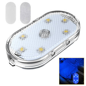 Lampe LED USB à capteur tactile pour intérieur de voiture, lampe de lecture, rechargeable, blanche, décorations pour porte intérieure de voiture, 1 pièce - Product Image 3