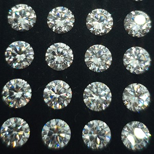 Round Brilliant Cut Cubic Zirconia Gemstone White 3A Lab Created For Jewelry Making - Product Image 1