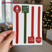 Autocollants personnalisés pour bouteilles de Noël, imperméables, autocollants adhésifs, étiquettes de Noël pour emballages cadeaux, pour bouteilles de vin, emballages cadeaux