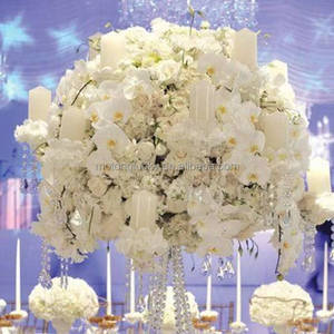 Boule de fleurs d'hortensia blanche de luxe de 80 cm, toucher réaliste, pour centre de table élégant de mariage avec support <span class=keywords><strong>en</strong></span> ruban de satin - Product Image 2