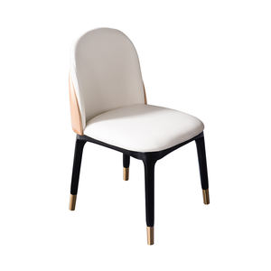 PURUO <span class=keywords><strong>scandinave</strong></span> moderne Restaurant café meubles hôtel acier inoxydable bois jambe <span class=keywords><strong>blanc</strong></span> <span class=keywords><strong>velours</strong></span> salle à manger chaises - Product Image 5