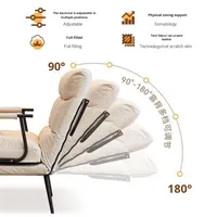 Canapé-lit convertible moderne 2026, capitonné, pliable, inclinable, revêtement en tissu, cadre en métal, peut servir de lit, modulaire, 4 places