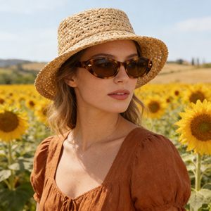 Occhiali da Sole Ovali Stretti Retrò in Acetato da Donna, Forma Cat-Eye, Lenti Verdi, Protezione UV400, Stile Vintage, <span class=keywords><strong>Logo</strong></span> Personalizzabile - Product Image 2