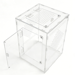 Boîte d'escalade pour reptiles en acrylique transparent sur mesure, modèle d'assemblage, terrarium ventilé pour lézards, petit biotope pour reptiles, boîte de présentation - Product Image 1
