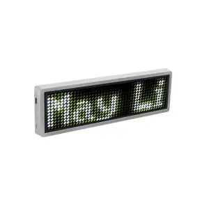 BL1248 новое беспроводное приложение светодиодный значок с именем DIY программируемая плата прокручивания сообщений Мини светодиодный дисплей HD текстовые цифры шаблон дисплея