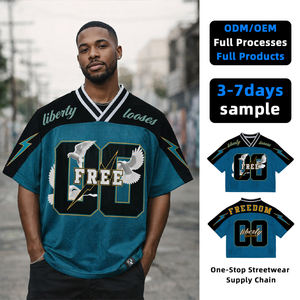 T-shirts décontractés pour hommes de premier rang, style hip-hop, en tricot spandex/polyester 200g, impression numérique, séchage rapide, service OEM, patchwork personnalisé - Product Image 1