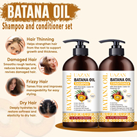 Set de Champú y Acondicionador Vegano con Aceite de Batana Natural y Manteca de Karité, Hidratante, Refrescante, para el Crecimiento del Cabello y Anticaída, Marca Privada