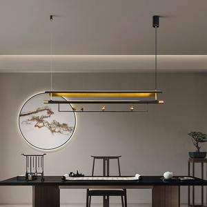 Lámpara de Araña Posmoderna de Cobre para Restaurante, Estilo Chino, Creativa, para Mesa de Comedor, Sala de Exposiciones, Bar, Salón de Té, Oficina, Alimentación CA - Product Image 4