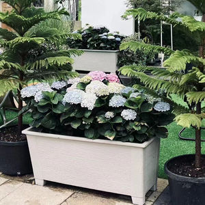 Grands pots rectangulaires légers pour plantes d'extérieur, <span class=keywords><strong>80</strong></span> <span class=keywords><strong>cm</strong></span>, bloc traversant, <span class=keywords><strong>jardinière</strong></span>, 31,5 pouces, vente en gros, pot <span class=keywords><strong>de</strong></span> fleurs en plastique imitation pierre - Product Image 4