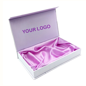 Custom logo paper cardboard hair extension packaging boxes luxury magnetic wig box