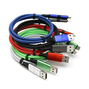 Entrega rápida Cena Carga rápida Universal Car <span class=keywords><strong>Play</strong></span> Nylon Trenzado Textil 3A Datos USB <span class=keywords><strong>Cable</strong></span> <span class=keywords><strong>de</strong></span> <span class=keywords><strong>cargador</strong></span> USB - Product Image 3