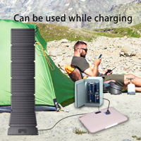 Station d'alimentation portable compacte 200W 175.2Wh, alimentation solaire avec lampe torche LED pour le camping et la randonnée en plein air