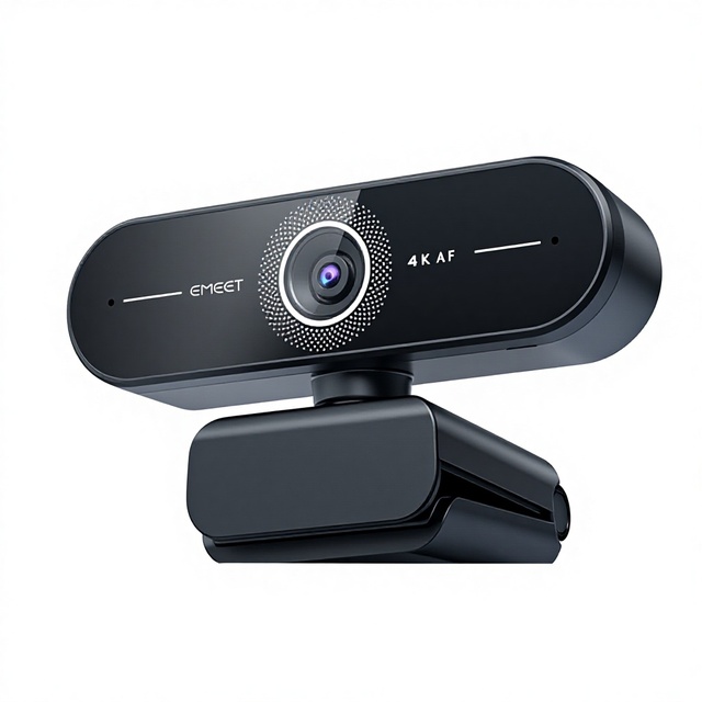 EMEET C60E AF 4K 8M CMOS 60fps USB Web Camera 90FOV Dual Microphones Online Shopping Live Streaming Calling Conferencing