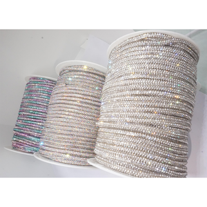 HAPPYQUALITYセミラウンドドリルロープ6mm 8列ラウンドチューブロープフラッシュコード靴バッグ衣類DIYラインストーンコード - Product Image 1