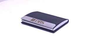 Porte-cartes de visite noir avec plaque métallique, étui de luxe pour cartes de visite, idéal pour les cadeaux d'entreprise - Product Image 4