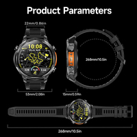 MK100 al aire libre GPS reloj inteligente con linterna brújula altitud barómetro 1,7 IPS pulgadas pantalla táctil 1ATM impermeable BT llamada música