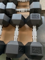 Kits d'Haltères Hexagonales en Caoutchouc pour Home Gym – Tailles en LB et KG