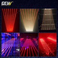 GEVV 8 faisceaux + 8 lasers DMX, faisceau laser rouge, projecteur à tête mobile pour scène, DJ, boîte de nuit, fête, discothèque, spectacle