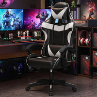Chaise de bureau et de gaming en cuir de qualité supérieure avec cadre en acier inoxydable, hauteur réglable et pivotante pour les gamers