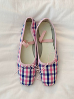 Chaussons de ballet français personnalisés de créateur, en satin, à semelle plate, en cuir véritable, légers, tendance et de haute qualité