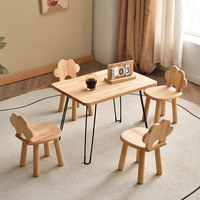 Petite table pliante en bois massif pour balcon utilisation en extérieur écriture et décontracté facile à transporter ménage pieds en métal Table basse Table décontractée