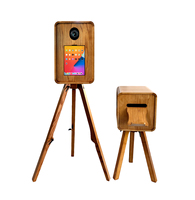 Photomaton vintage en bois pour tablette DSLR pour tablette de 12,9 pouces Photomaton pour fêtes et événements