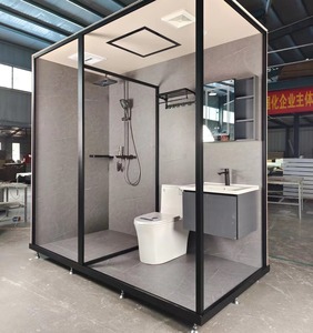Salle de bain tout-en-un préfabriquée, douche de luxe modulaire, kit complet portable pour intérieur avec toilettes - Product Image 2