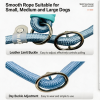 Laisse de dressage pour chien anti-traction en fourrure, vente en gros directe usine, pour chiens de taille moyenne/grande, accessoires de marche pour animaux de compagnie