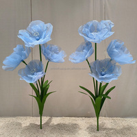 Décorations de mariage, scène, vitrine, installation artistique géante en soie faite à la main, fleurs
