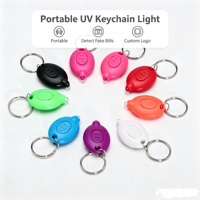 Produits tendance 2026, mini lampe torche à LED UV en plastique, porte-clés, lumière violette 365-395 nm, cadeau créatif