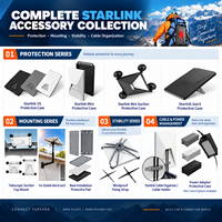 Collection d'accessoires Starlink Mini V5 : Étui de protection, support à ventouse Gen3, sangle de fixation, organisateur de câbles et base de fixation OEM ODM
