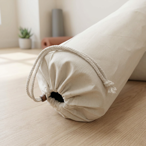 Sac de rangement en coton biologique avec cordon de serrage, pochette anti-poussière en toile, impression personnalisée, emballage cadeau pour tapis de yoga, 70 cm de long, unisexe - Product Image 1