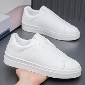 Scarpe Slip-On Uomo 2026 Completamente Bianche - Dettaglio Cuciture Eleganti, Suola Spessa, Calzature Quotidiane Comode, Minimaliste e di Stile - Product Image 3