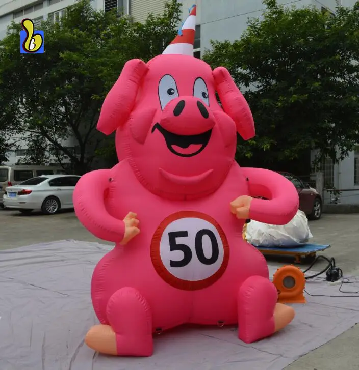 3m Advertising Inflatable Pink Pig Cartoon