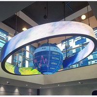 Hilan personalizado P2 LED globo pantalla esférica interior en forma de sala de exposiciones pantalla para museos