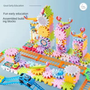 83-203pcs Electric Building Blocks Paradise Gear Rotary Toy Mosaic Large Particle <b>Puzzle</b> Set 3-6 Years Old Assembly - Product Image 5
