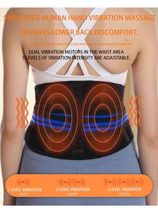 Electric Heating Vibration Belt Is Used for <strong>Lower</strong> Back Heat Therapy to Relieve <strong>Pain</strong> <strong>Treat</strong> Lumbar Joint Inflammation Sprains - Product Image 5
