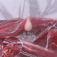 Tissu d'organza irisé bicolore, tissu de tulle dégradé, tissu d'organza chatoyant pour la décoration de mariage et de fête, vente en gros