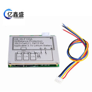 YIXINSHENG HX-3S-F100A 3S 12.6V แผงป้องกันแบตเตอรี่ลิเธียมพร้อมฟังก์ชั่นปรับสมดุล - Product Image 1